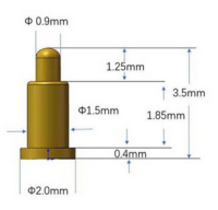 PCB DC Magnetic Pogo Pin SMT 3.5m