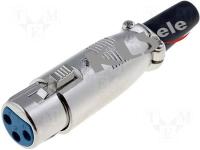 Разъем XLR на кабель (KLS1-XLR-P08-03-F-B)