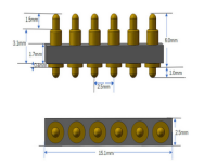 Pogo Pin Connector Double 6Pin 2.5m