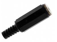 Разъем аудио 2,5 мм гнездо стерео на кабель, пласт