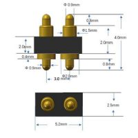 Pogo Pin Connector Double 2Pin 3m-4m