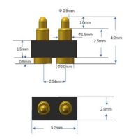 Pogo Pin Connector SMT 2Pin 2.54m-4m