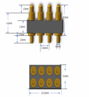 Pogo Pin Connector Double 4(2Row) Pin 2.54m