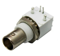 BNC гнездо на плату прямой угол с гайкой