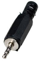 Штекер аудио 2,5мм, стерео, пласт. корп