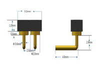 Pogo Pin Connector DIP-R 2Pin 2.54m F