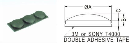 rf14-5a (a=14.0, b=5.0, c=3.9) Резиновые ножки и стойки для плат оптовые поставки компанией Восточный поток