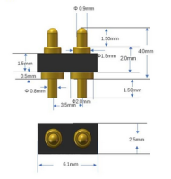 Pogo Pin Connector DIP 2Pin 3.5m-4m