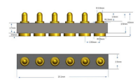 Pogo Pin Connector SMT 6Pin 2.54m