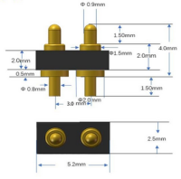 Pogo Pin Connector DIP 2Pin 3m-4m