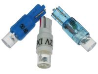 LED голубой 12V, с цоколем (T5-wedge blue LED)