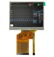 3.5'' TSN035G046SQT-S1-W,320×240,(),400кд/м2,800:1, 24Bit,RGB+SPI,54