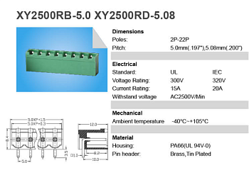 2edgrc-5.08-02p-14 (xy2500r-b(5.08mm)-02p) Клеммники Xinya оптовые поставки компанией Восточный поток
