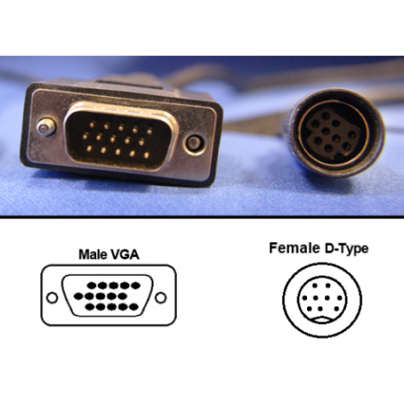 Lilliput VGA - DIN (мама) кабель монитора