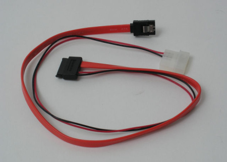 SLIMLINE SATA CABLE WITH LP4 0.5 METER