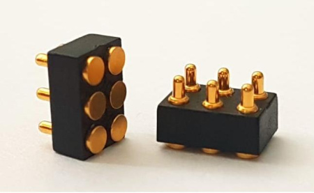 Разъем Pogo Pin Connector 100662-6 с подпружин. контактами
